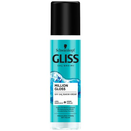 Gliss Million Gloss Parlaklığını Yitirmiş Donuk Saçlar İçin Sıvı Saç Kremi 200 Ml