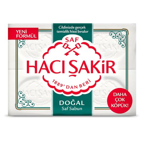 Hacı Şakir Doğal Beyaz Kalıp Sabun 4X200 Gr