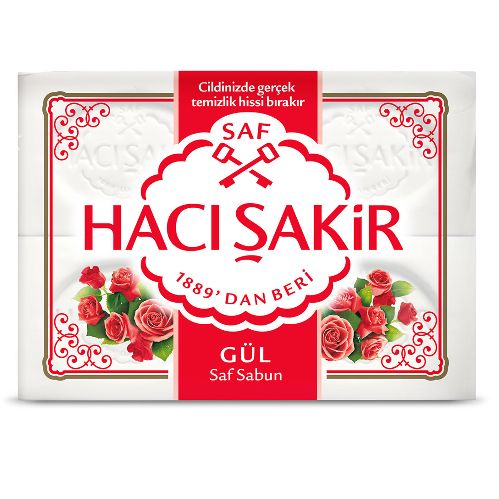 Hacı Şakir Gül Beyaz Kalıp Sabun 4X150 Gr