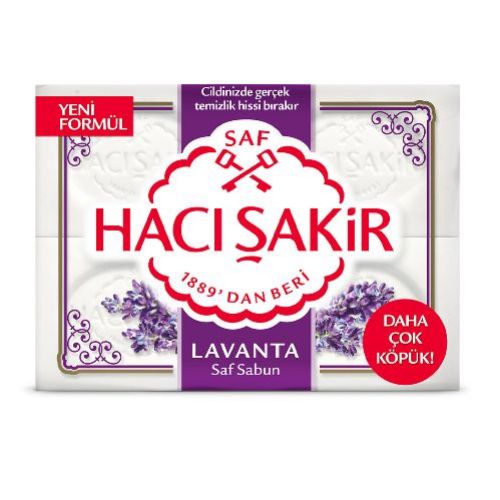 Hacı Şakir Lavender White Bar Soap 4X150 Gr