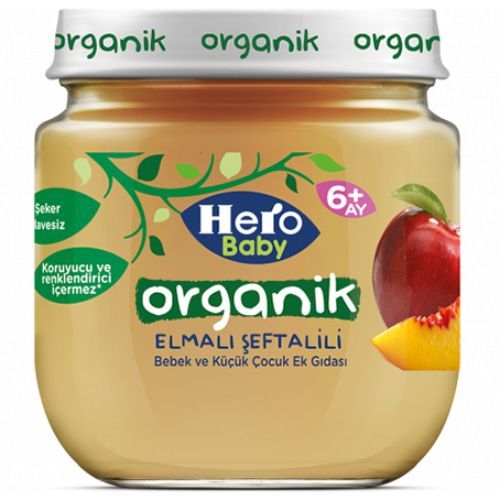 Hero Baby Organic Apple Peach 120 Gr