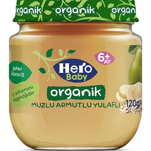 Hero Baby Organic Banana Pear Oatmeal 120 Gr