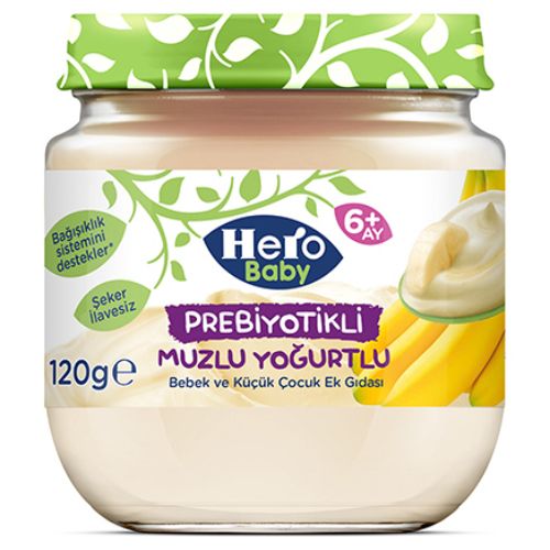 Hero Baby Bebek Maması Kavanoz Muzlu Yoğurt 120 Gr