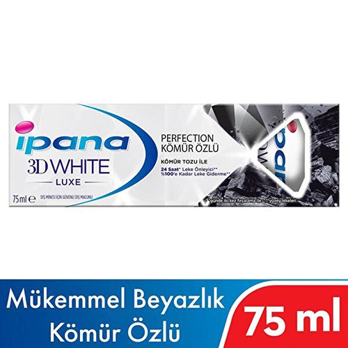 İpana 3 Boyutlu Beyazlık Luxe Diş Macunu Perfection Kömür Özlü 75 Ml