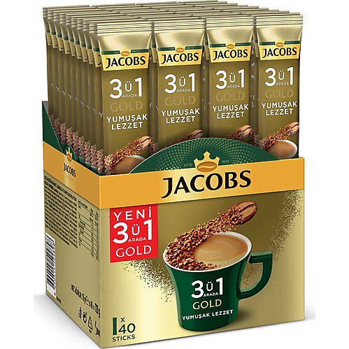 Jacobs 3ü1 Arada Gold Kahve Karışımı Yumuşak Lezzet 40' lı