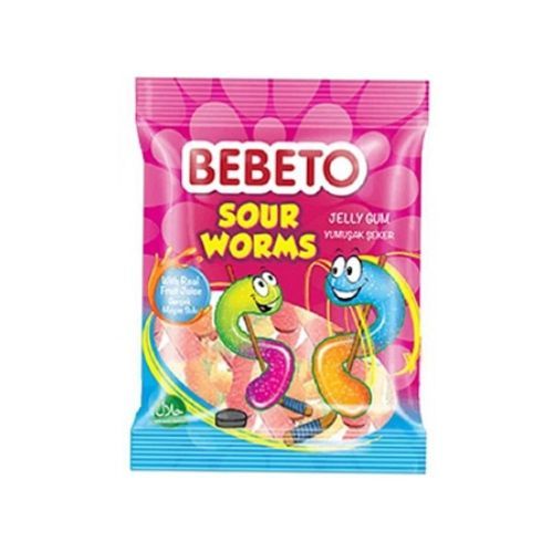 Kervan Gıda Bebeto Sour Worm 80 Gr