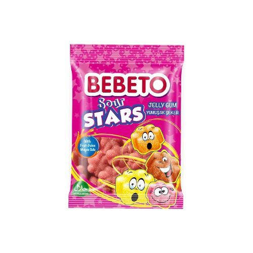 Kervan Gıda Bebeto Jelly Sugar Sour Star 40 GrX12