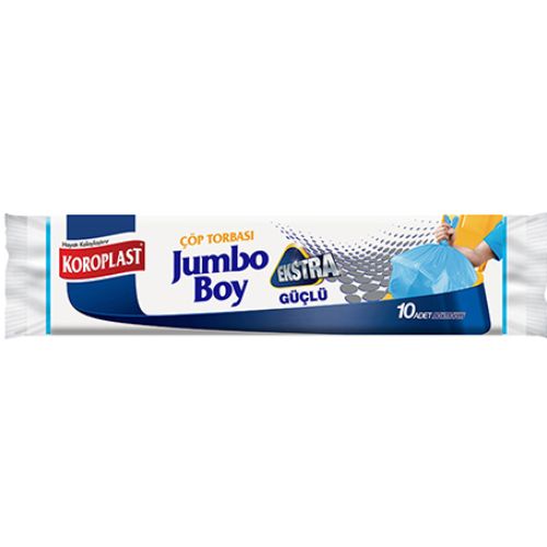 Koroplast Ekstra Güçlü Jumbo Boy Çöp Torbası 10 Adet