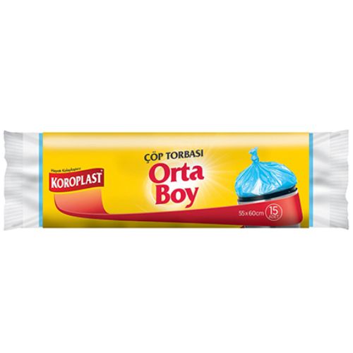 Koroplast Güçlü Orta Boy Çöp Torbası 15 Adet