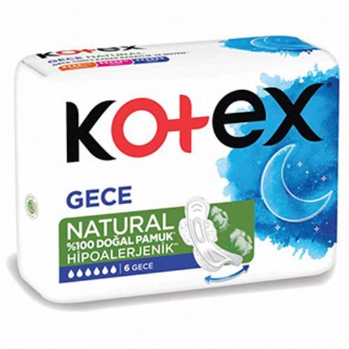 Kotex Natural night 6-pack of pads