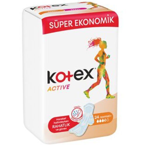 Kotex Pads Active Quadro Normal 24 adet