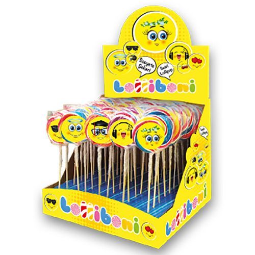 Lolliboni Smile Face  Swirl Lollipop 30 Gr