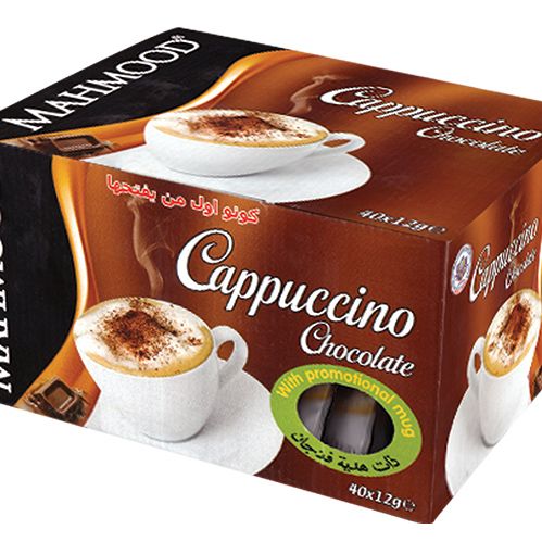 Mahmood Coffee Çikolata Aromalı Cappucino Kupa Bardak Hediyeli 40'lı Kutu