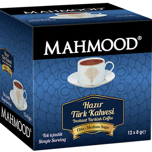 Mahmood Coffee Hazır Türk Kahvesi Orta 8 Gr 12'li Kutu