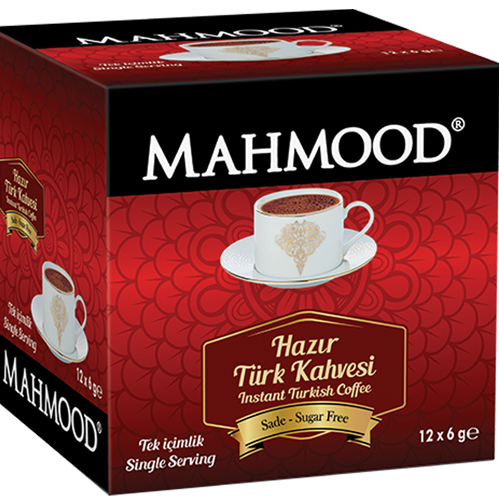 Mahmood Coffee Hazır Türk Kahvesi Sade 6 Gr 12'li Kutu