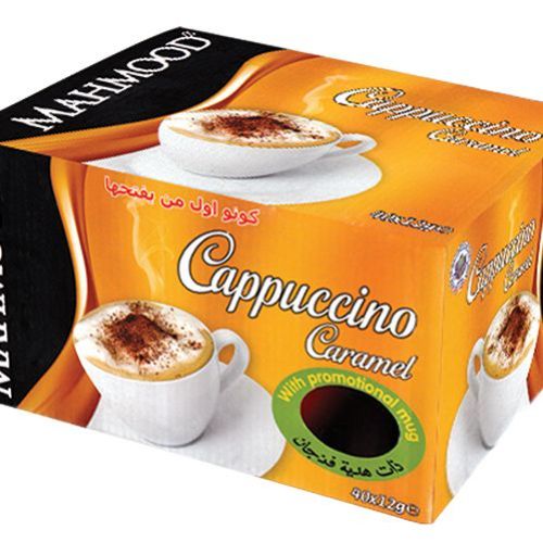 Mahmood Coffee Caramel Flavored Cappuccino Mug Cup Gift Box of 40