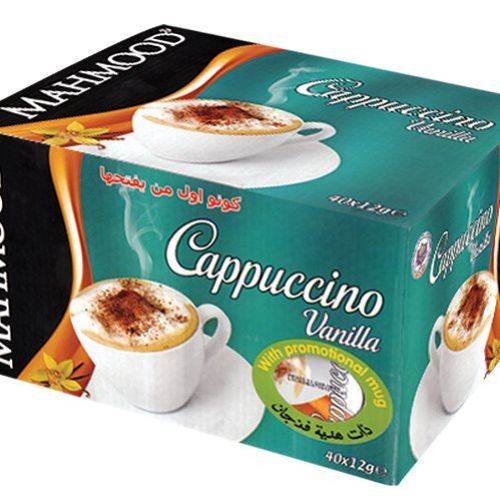 Mahmood Coffee Vanilla Flavored Cappuccino Mug Cup Gift Box of 40