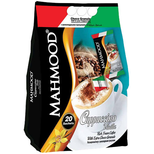 Mahmood Coffee Vanilya Aromalı Choco Granüllü Cappuccino 20'li Poşet