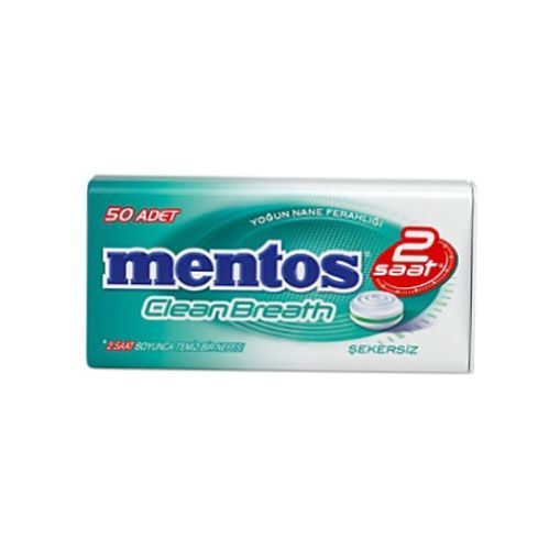 Mentos 2 Hours Clean Breath Metal Box Dense Mint Candy 35 Gr