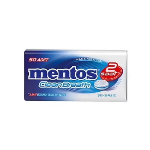 Mentos 2 Hours Clean Breath Plastic Dispenser Mint Candy 21 Gr