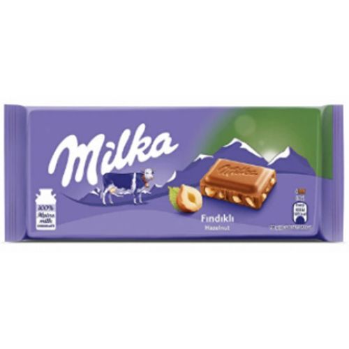 Milka Tablet Chocolate with Hazelnut 80 Gr