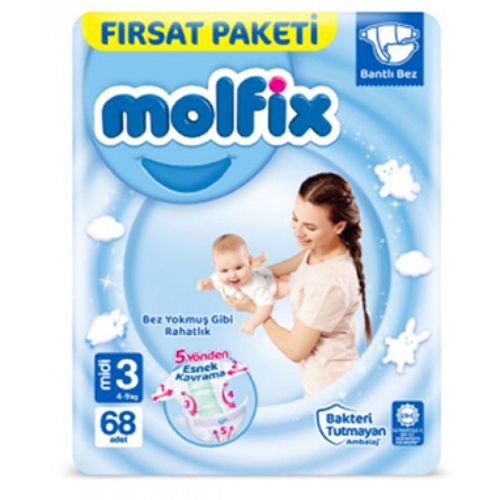 Molfix Çocuk Bezi Dev Fırsat Paketi No 3 68 Li