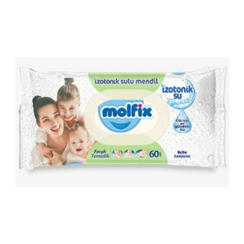 Molfix İzotonik Sulu Islak Mendil Ferah Temizlik 60 Adet