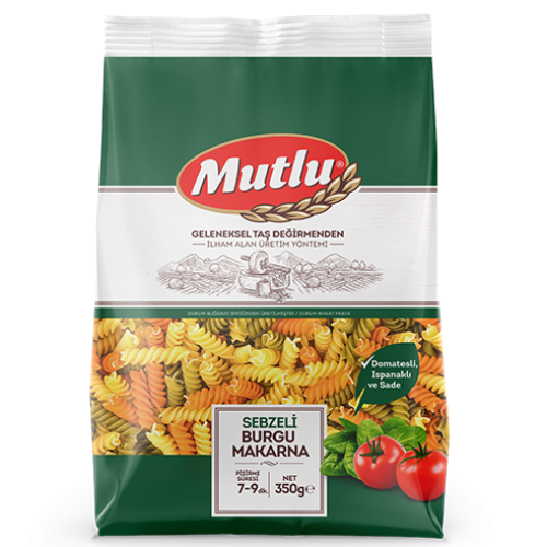 Mutlu Burgu Sebzeli Makarna 350 Gr