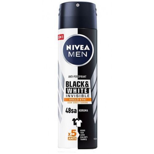 Nivea Men Black & White Invisible Strong Effect Men Spray 150 Ml