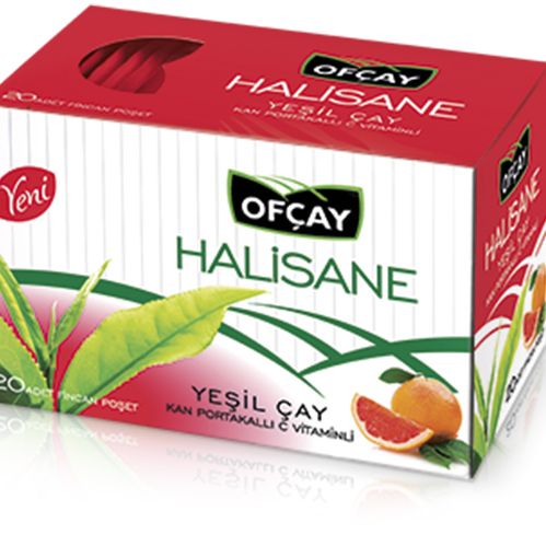 Ofçay Halisane Kan Portakallı Yeşil Çay 20 Adet 2 Gr