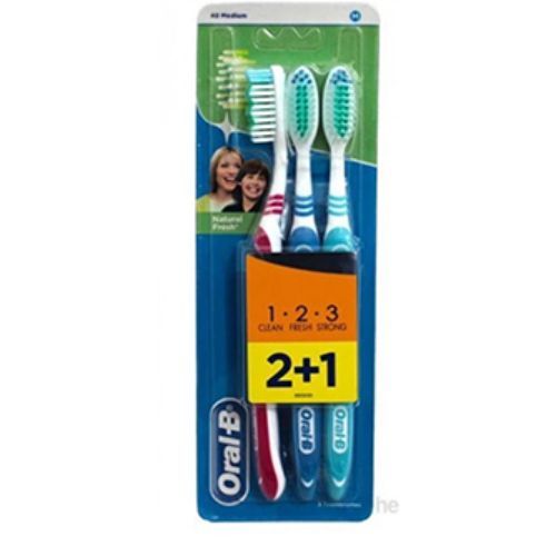 Oral B 3 Natural Fresh Toothbrush 2+1 pcs