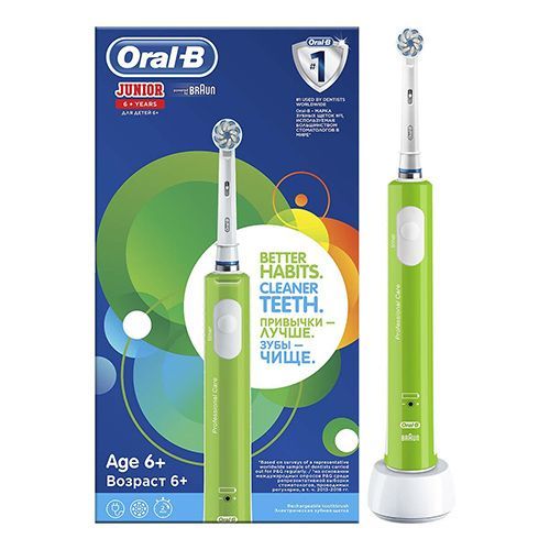 Oral B Junior Green Rechargeable Toothbrush for Age 6+