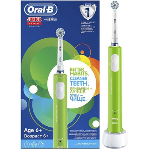 ral B Junior 6 Years Old Green Rechargeable Toothbrush