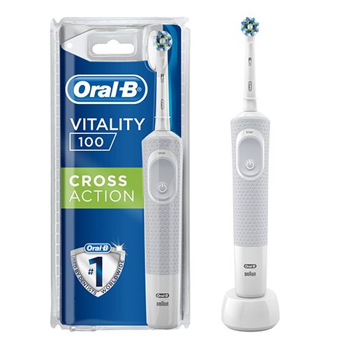 Oral B Vitality 100 Cross Action Beyaz Şarj Edilebilir Diş Fırçası