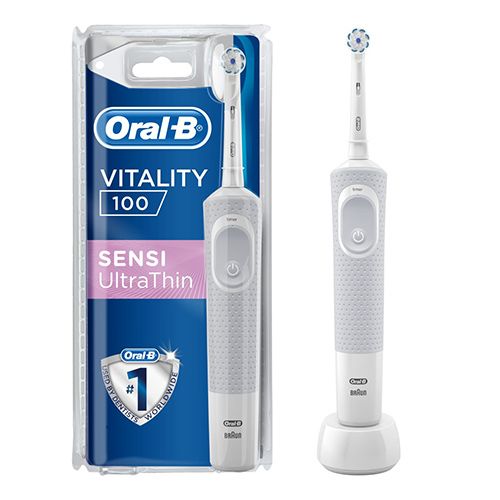 Oral B Vitality 100 Sensi Ultra Thin Beyaz Şarj Edilebilir Diş Fırçası