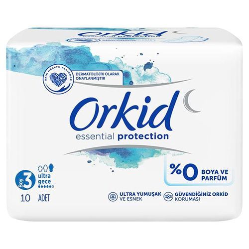 Orkid Essential Protection Sanitary Pad Ultra Night 10 pcs