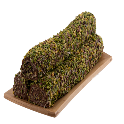 Oruç Dede Pistachio Chip/Cacao Turkish Delight Roll 500 Gr