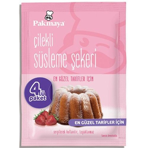 Pakmaya Sucre Poudre au Fraises Pour Décoration 40 Gr