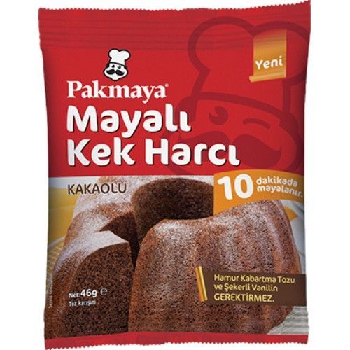 Pakmaya Mélange de Gâteau Avec la Levure et Le Cacao 46 Gr