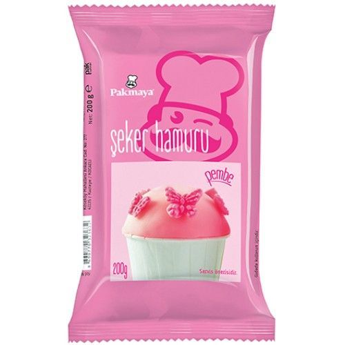 Pakmaya Pâte à Sucre Rose 200 Gr