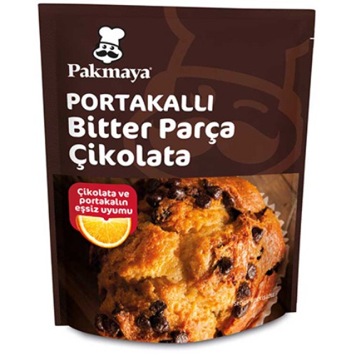 Pakmaya Portakallı Bitter Parça Çikolata 70 Gr