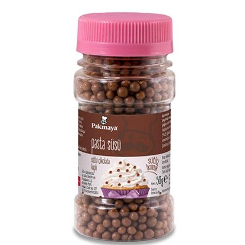 Pakmaya Cake Decoration Edible Balls Milk Chocolate  50 Gr