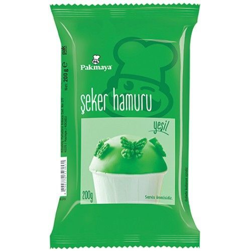 Pakmaya Pâte à Sucre Verte 200 Gr