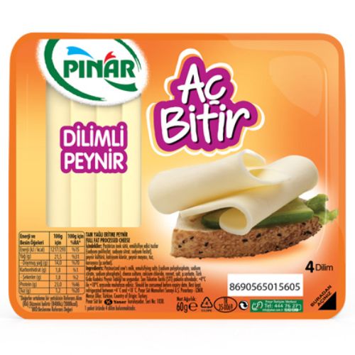 Pınar Aç Bitir Dilimli Peynir 60 Gr