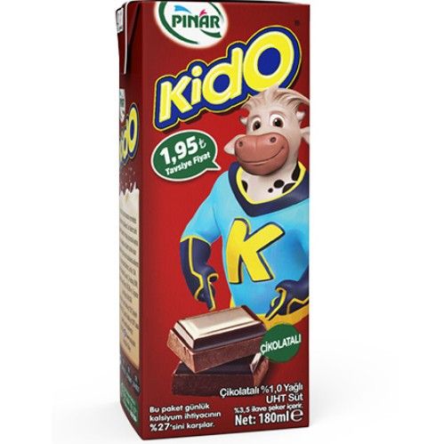 Pınar Kido Milk With Chocolate  180 Ml