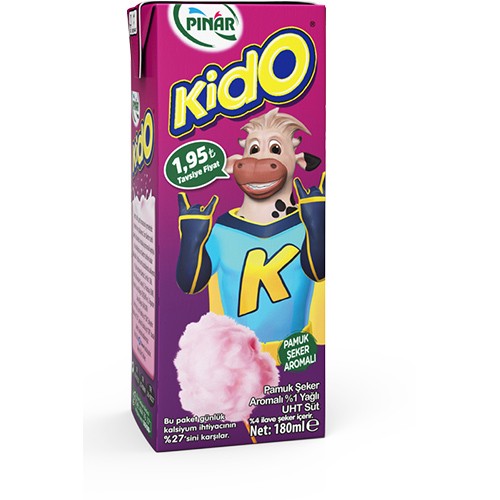 Pınar Kido Pamukşekerli Süt 180 Ml