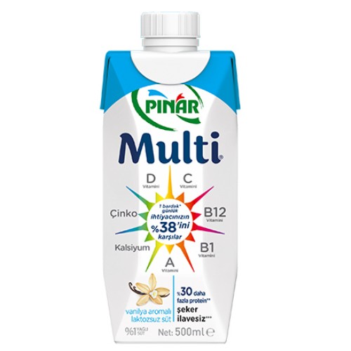 Pınar Multi Süt Vanilyalı 500 Ml