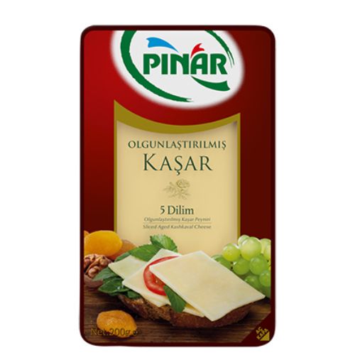 Pınar Olgunlaştırılmış Kaşar Peyniri (Dilimli) 200 Gr 5 Dilim