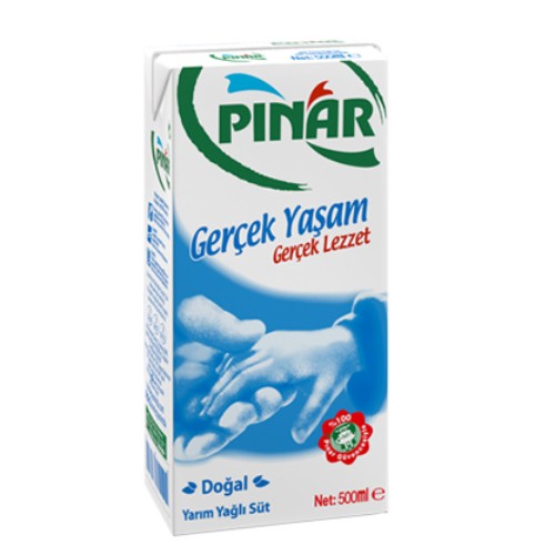 Pınar Yarım Yağlı Süt 500 Ml