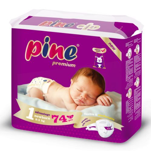 Pine Newborn 74 Advantage Package Baby Diapers